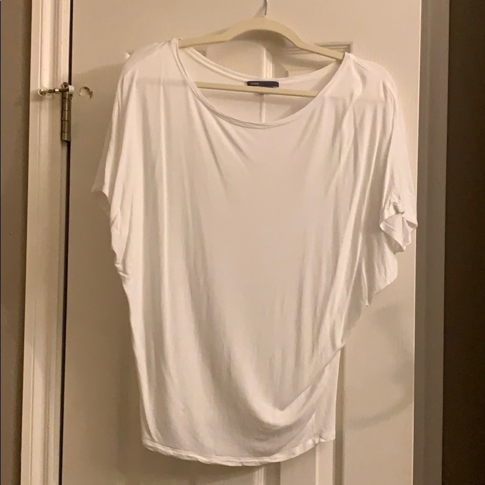 Vince Short Sleeve White Dolman Sleeve Shirt